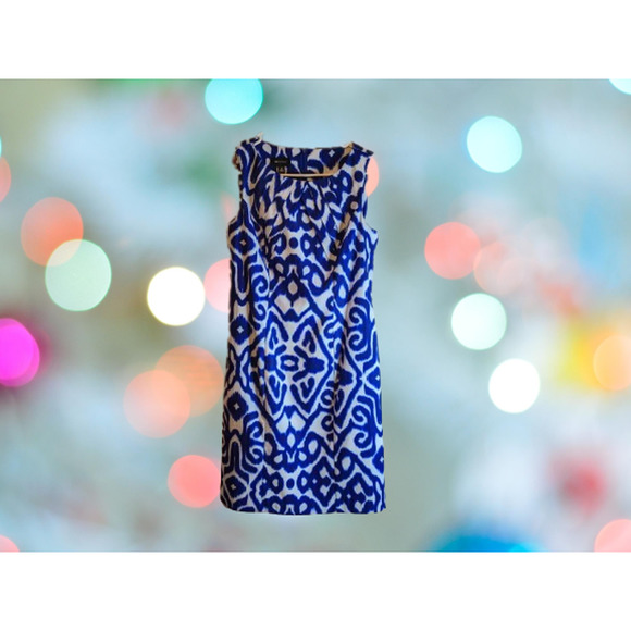AB Studio Dresses & Skirts - AB Studio Sz 6 sleeveless blue & white dress. Office, business, travel